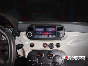 FIAT 500 Radio Head Unit Upgrade System w/ install Kit - Pre Facelift (Pre '16) - Black Trim - T4 - 7" screen